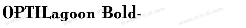 OPTILagoon Bold字体转换